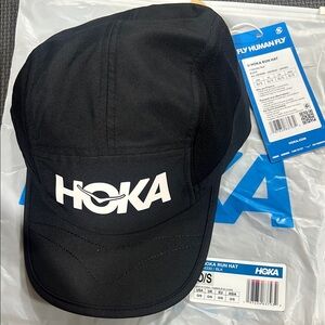 Hoka Black Cap with White HOKA Logo